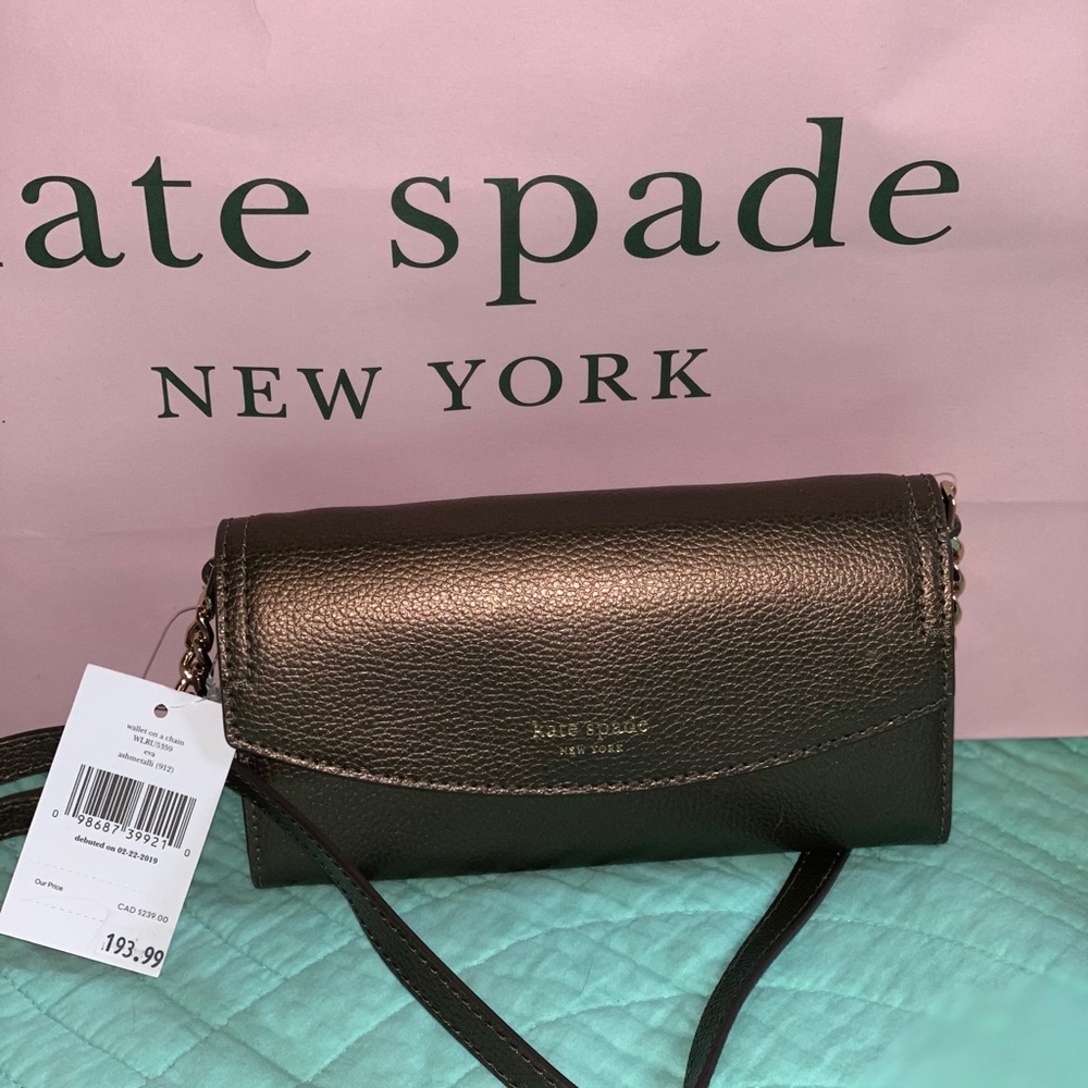 Kate Spade Eva wallet on a chain